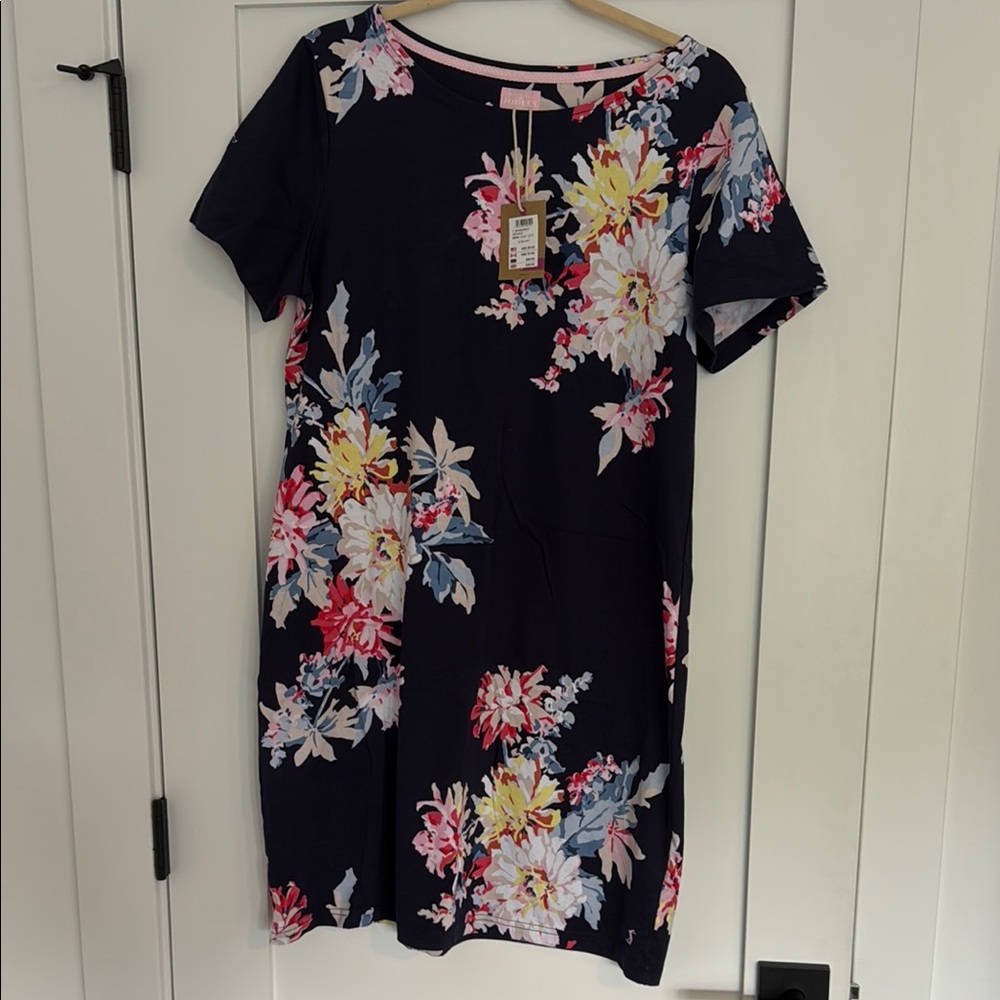 NWT Joules Floral Cotton T-Shirt Dress